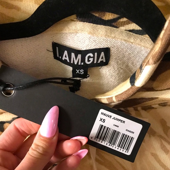 I.AM.GIA XS Mauve Cropped Hoodie - Picture 3 of 6